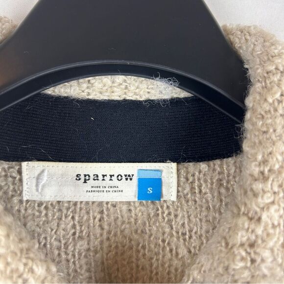 ANTHROPOLOGIE SPARROW Boucle Teddy wool blend zipper jacket size S - Picture 3 of 9